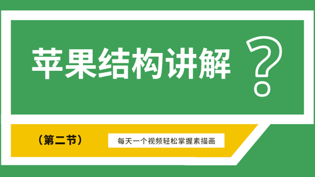 绘画入门教程 苹果结构讲解 素描苹果要掌握规律是重点